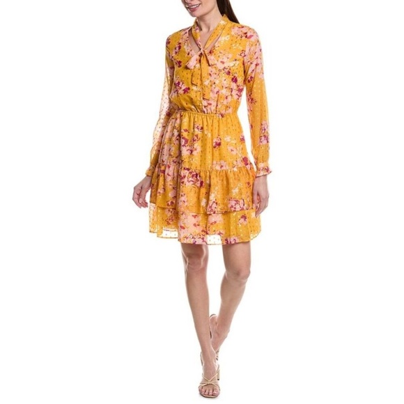 Nanette Lepore Printed Nadia Clip Jacquard Mini Dress - Picture 1 of 3